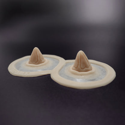 Pair of Silicone Prosthetic Sweetheart Horns
