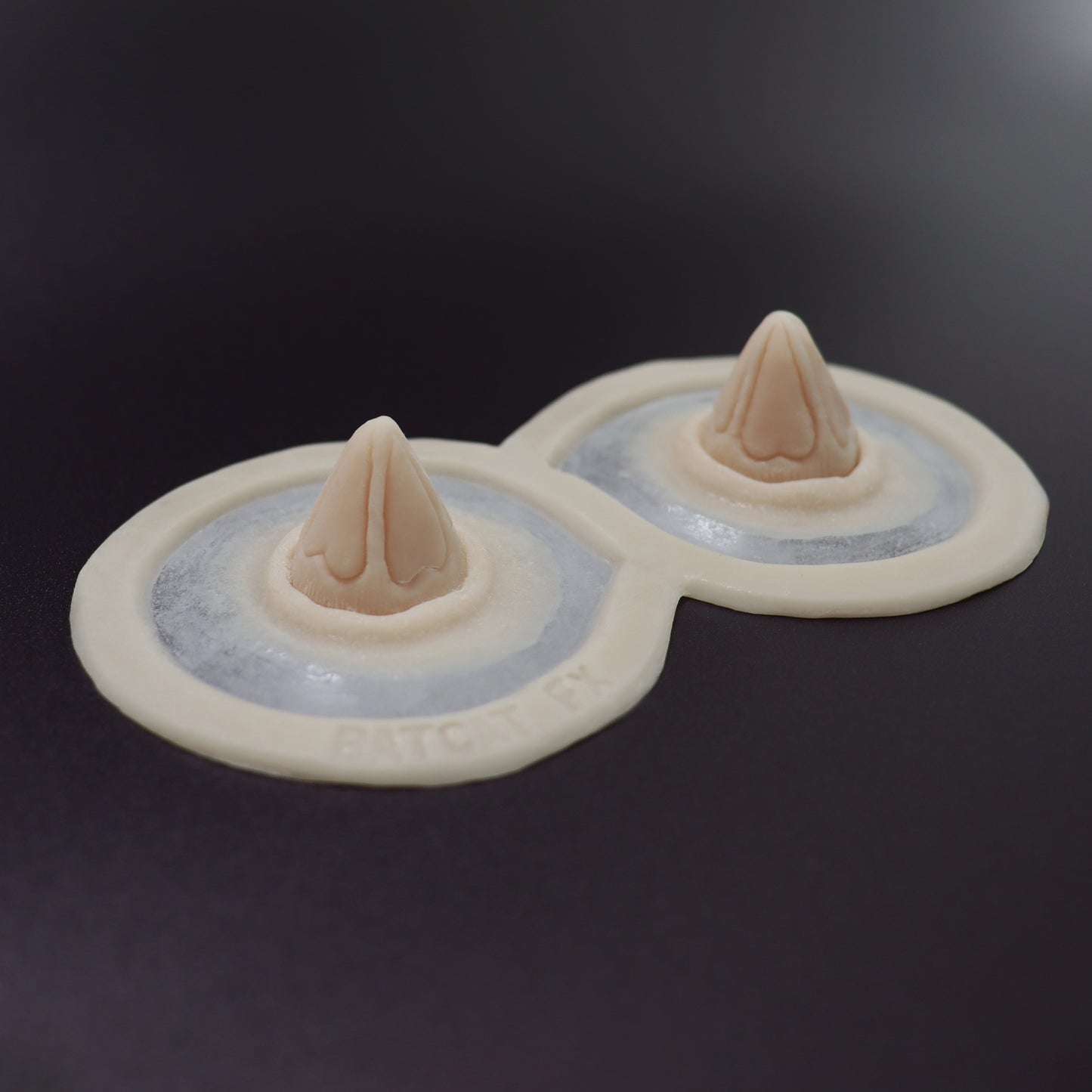 Pair of Silicone Prosthetic Sweetheart Horns