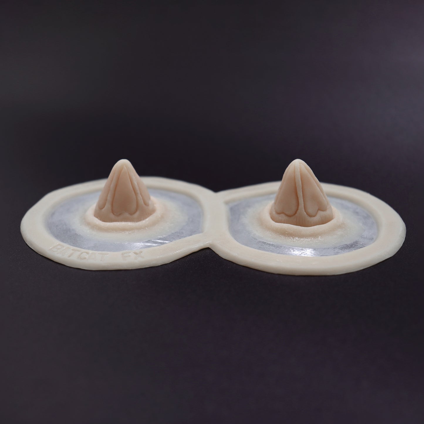 Pair of Silicone Prosthetic Sweetheart Horns