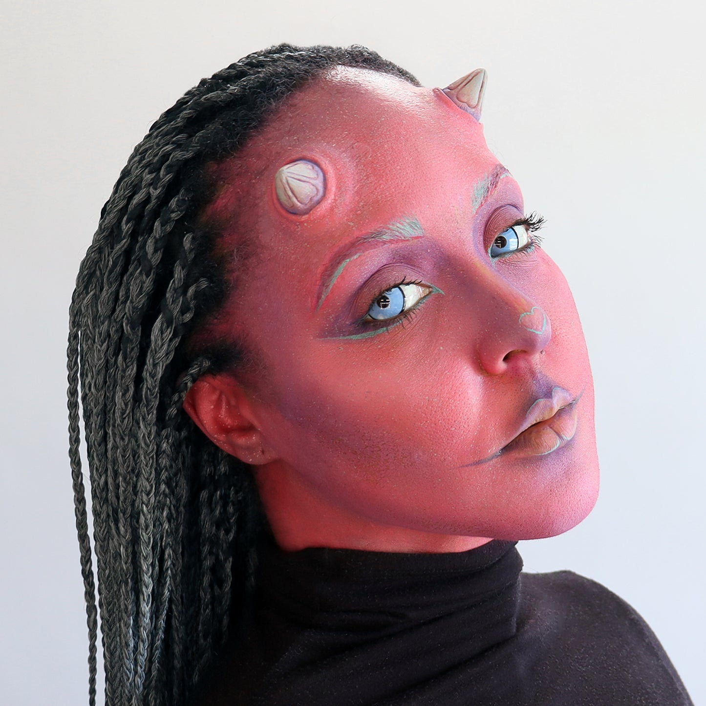 Pair of Silicone Prosthetic Sweetheart Horns