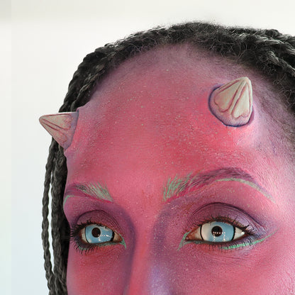 Pair of Silicone Prosthetic Sweetheart Horns